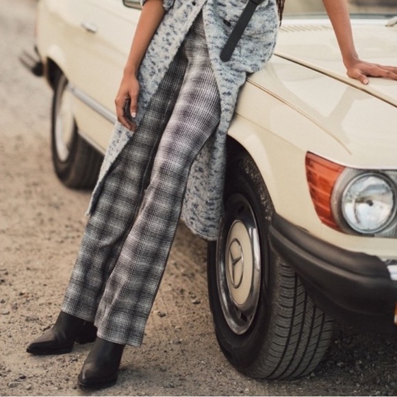 Anthropologie Maeve Plaid Bootcut Pants - Picture 3 of 6